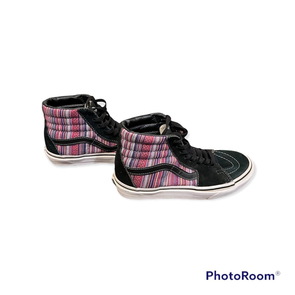 VANS Sk8-Hi Multi stripe/Black Canvas Unisex Womens 6 Mens 4.5